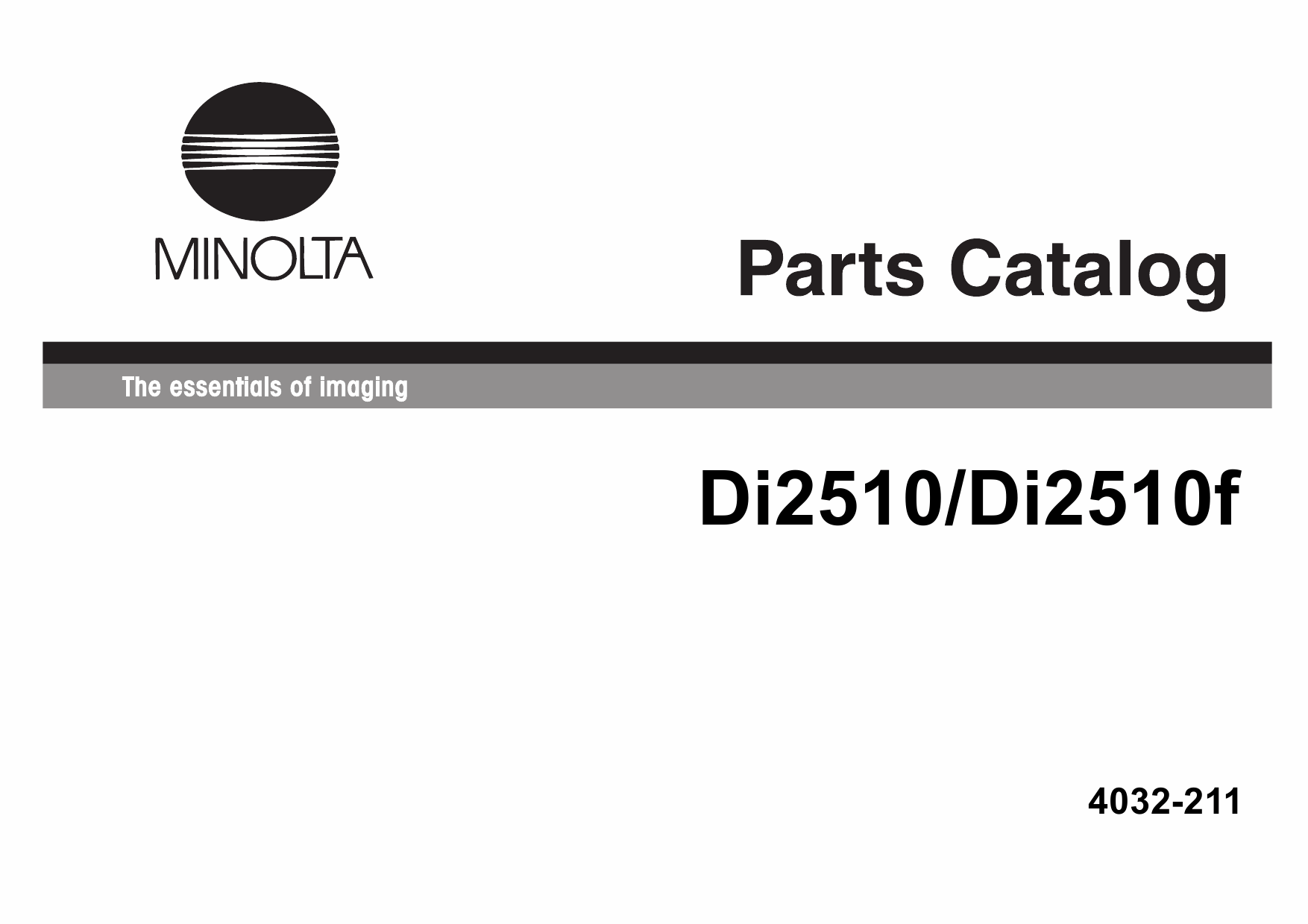 Konica-Minolta MINOLTA Di2510 Di2510f Parts Manual-1